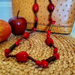 Vintage Boho Style Seed/Nut Necklace
